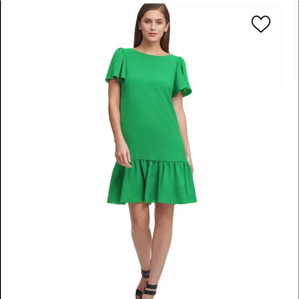 DKNY Flutter-Detail Trapeze Dress 👗